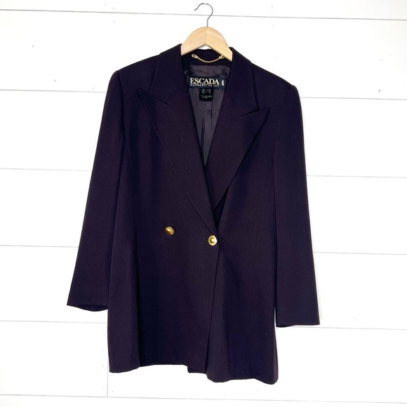 escada margaretha ley vintage deep dark purple blazer - Picture 4 of 11